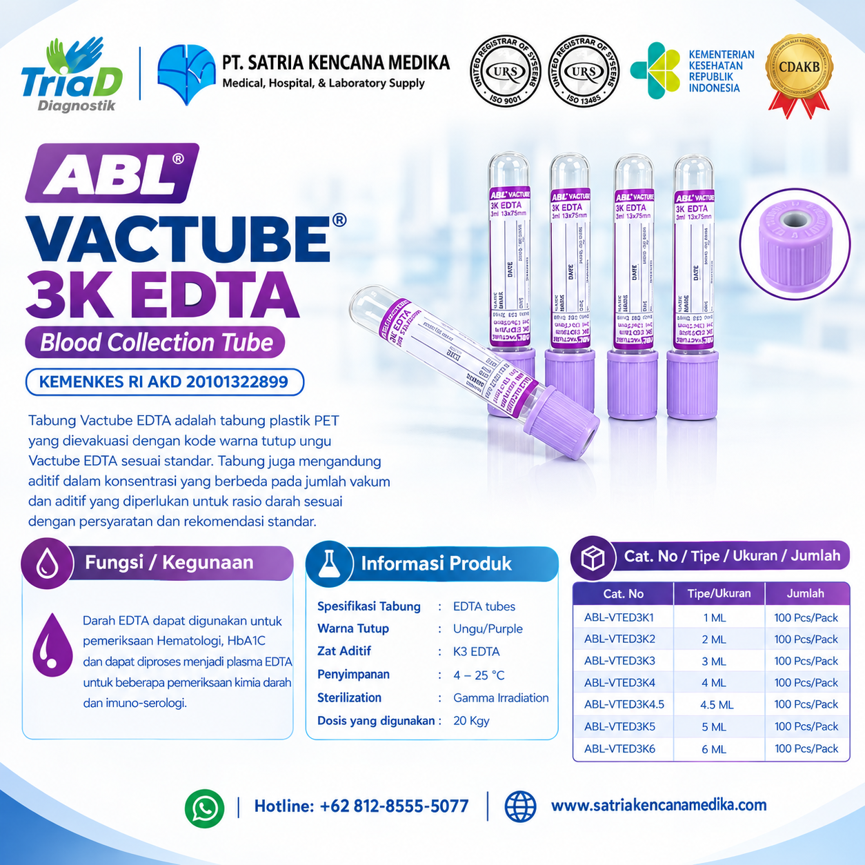 Vactube 3K EDTA - ABL